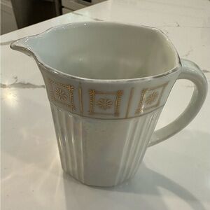 VTG ZPF Germany  Numbered Iridescent Floral Pattern Milk/Creamer Container